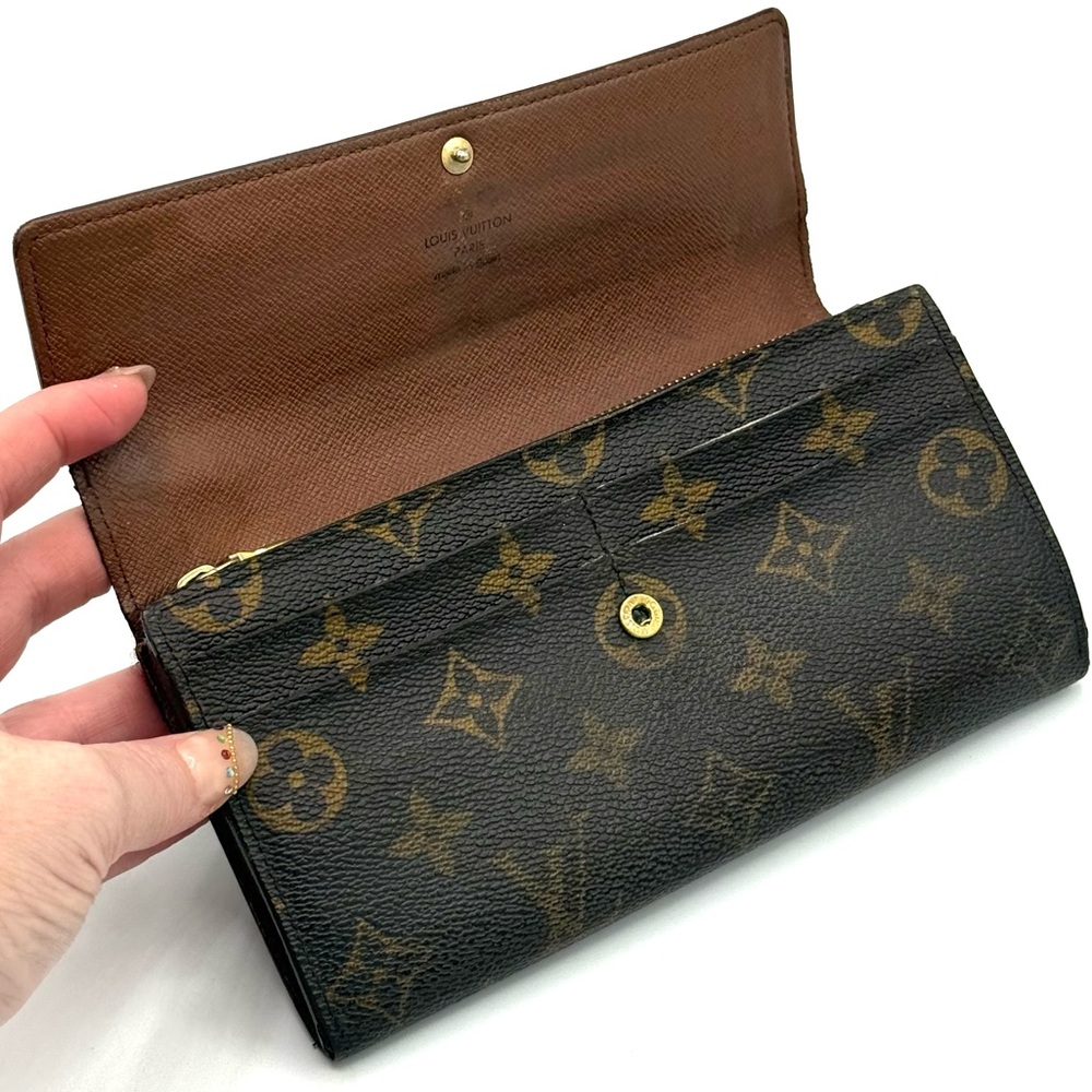Louis Vuitton Monogram Sarah Wallet *Loose Snap, Doesn’t Hold* ✔️Authentic! 2009 - Picture 4 of 15